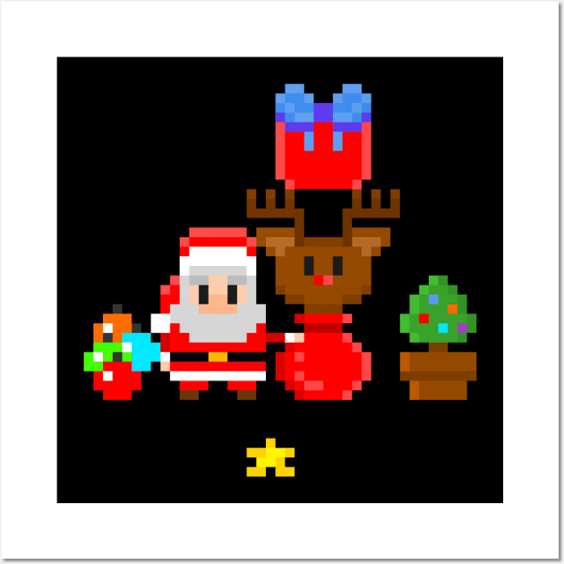 8-bit Christmas (Pixel Art Xmas)PiXmas Wall Art by MultiverseDraws